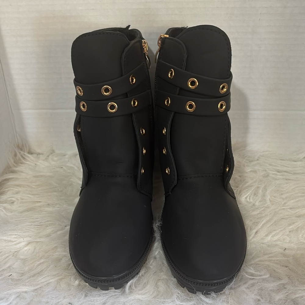 Chunky High heels Ankle Booties
